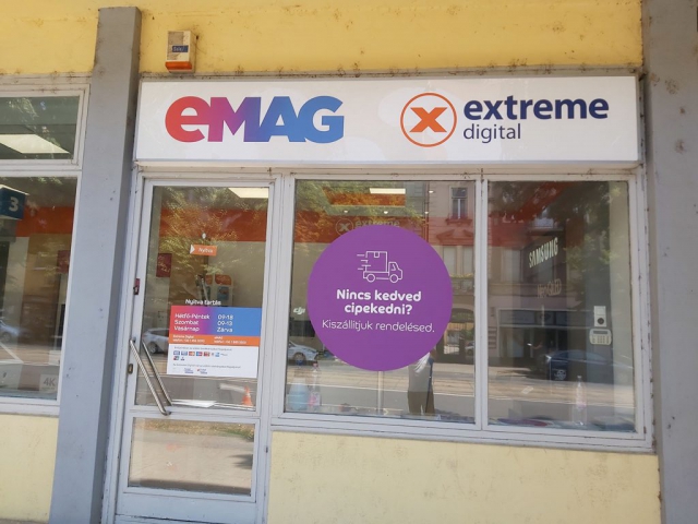 Emag-Extreme digital üzlet arculat váltás Debrecen