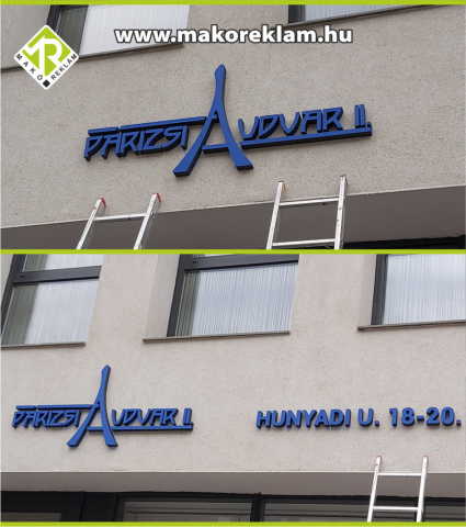 Debrecen plasztikus betű, térbetű